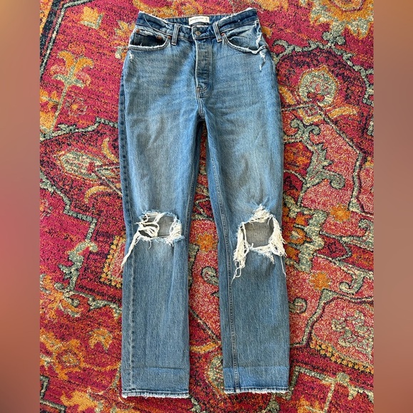 Abercrombie & Fitch | Women’s medium blue Curve Love The Dad High Rise Jeans, 27 - Picture 10 of 15